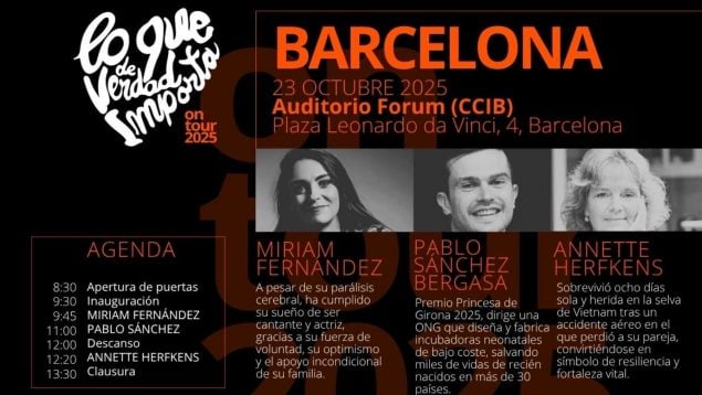 Miriam Fernández, Pablo Sánchez Bergasa y Annette Herfkens contarán sus historias de vida en un congreso en Barcelona