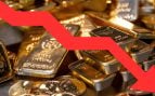 Lingotes de oro, cotización, materias primas, caída