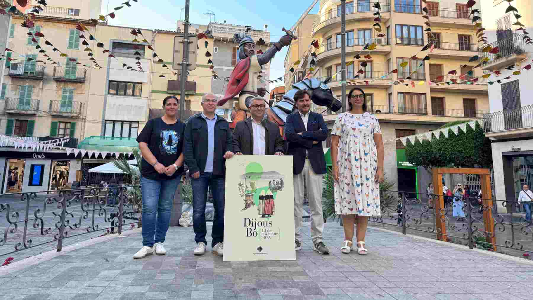 El alcalde de Inca, en la presentación del cartel ganador del Dijous Bo 2025.