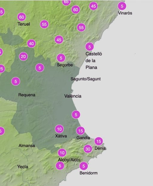 La AEMET confirma un giro drástico en el tiempo en la Comunidad Valenciana: «En descenso»