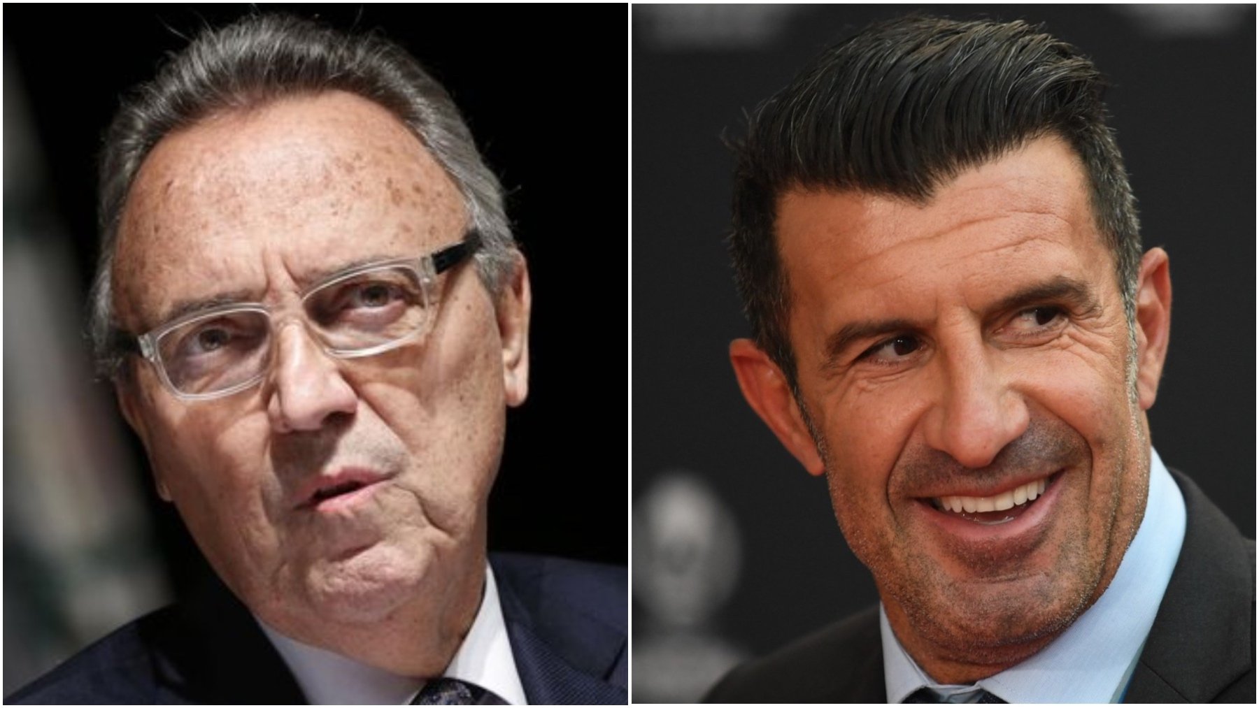 Joan Gaspart y Luis Figo.