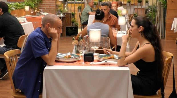 David y Patricia, participantes de 'First Dates'. (Mediaset)