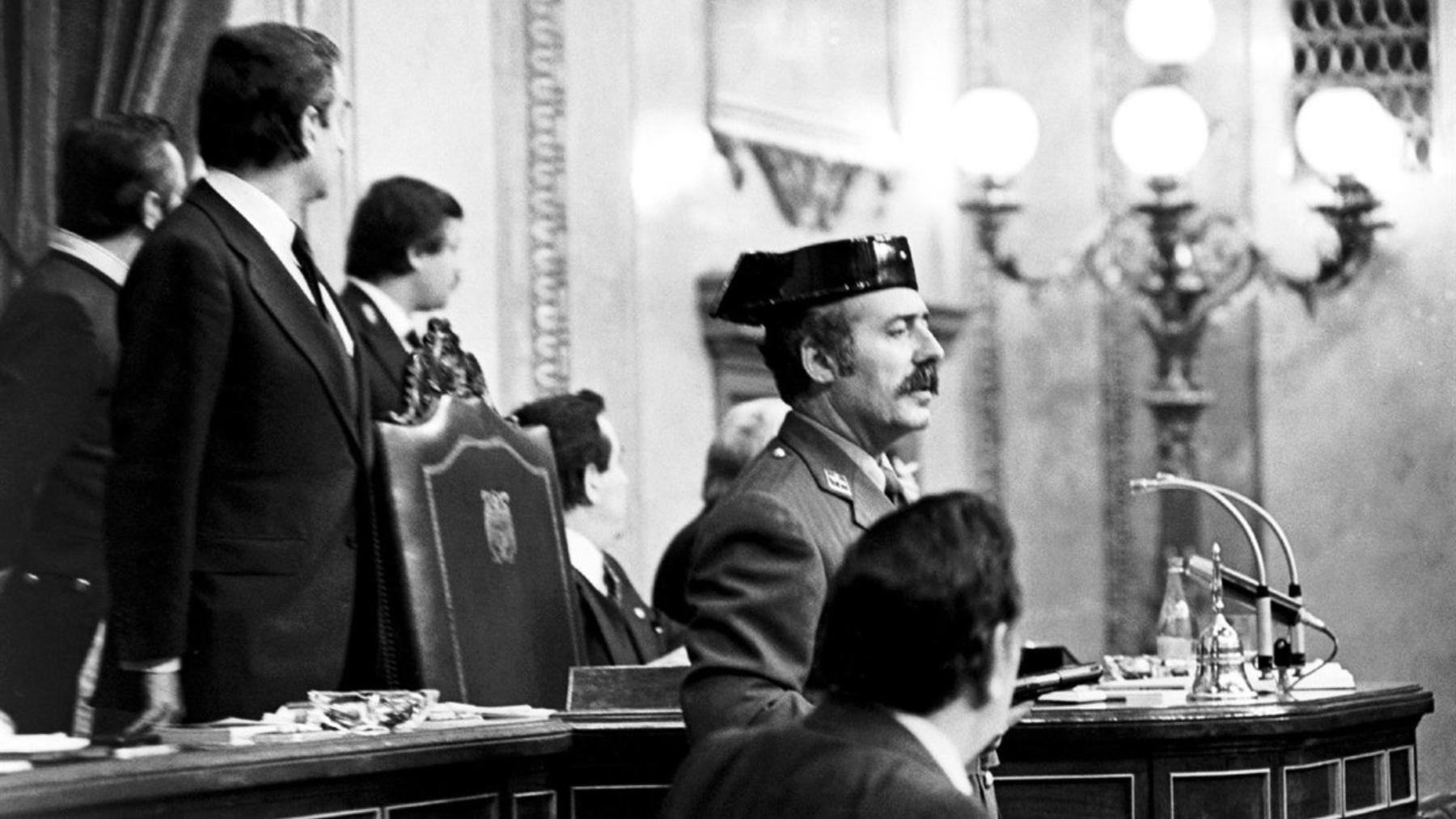 Antonio Tejero durante el intento de golpe de Estado. (EP)