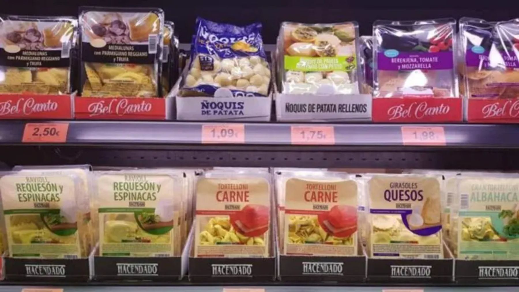 Pastas frescas de Mercadona