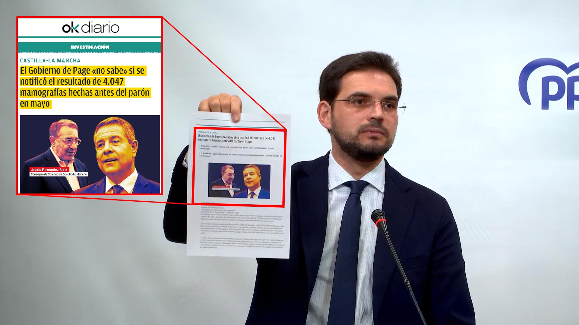 El PP ve «inaceptable» que el Gobierno de Page no sepa si se notificaron las 4.047 mamografías