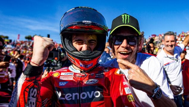 Rossi, Bagnaia, Marc Márquez