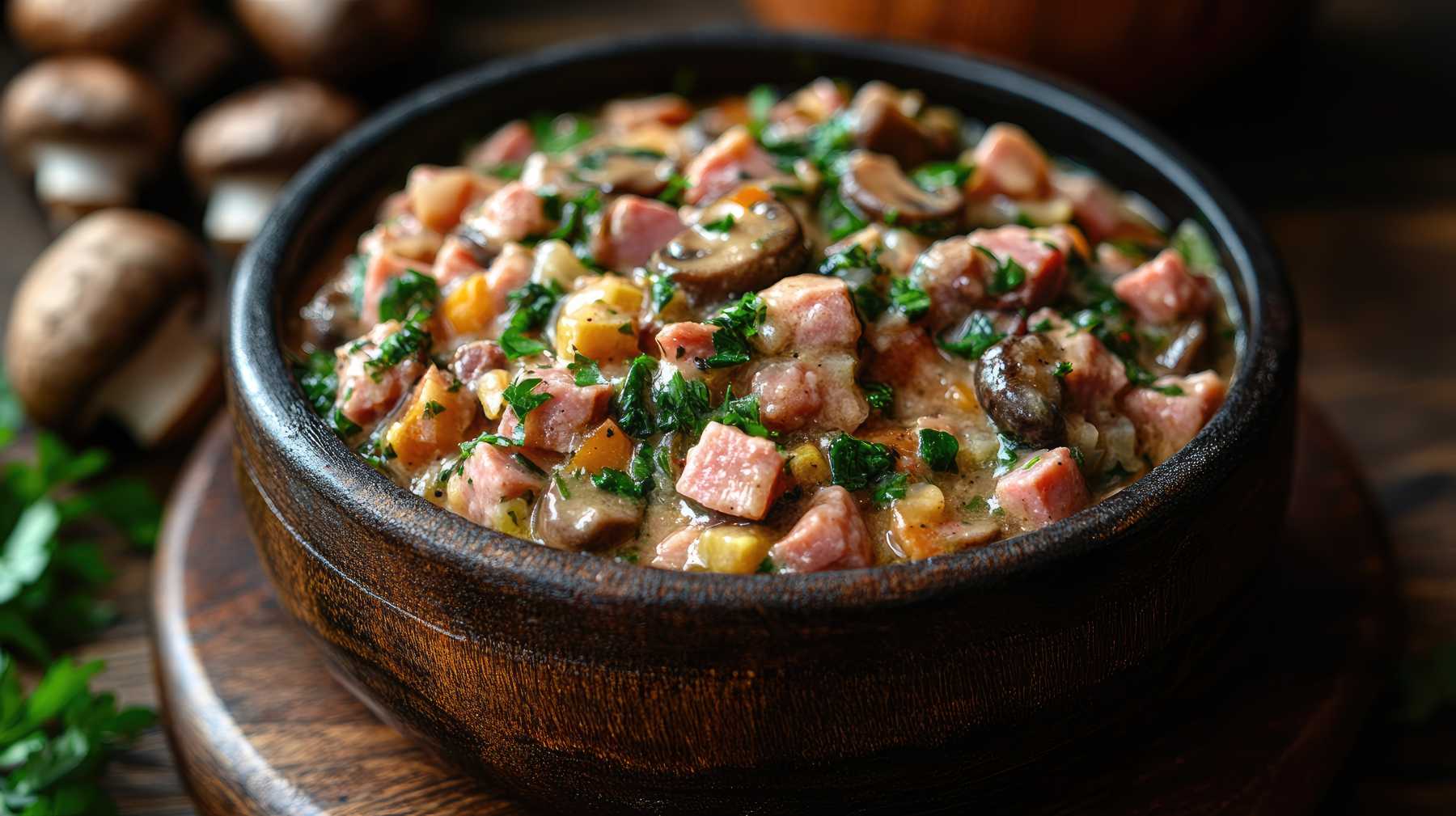 Níscalos con jamón.
