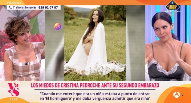 Cristina Pedroche habla de su segundo embarazo en el programa de 'Y ahora Sonsoles'. (Atresmedia)