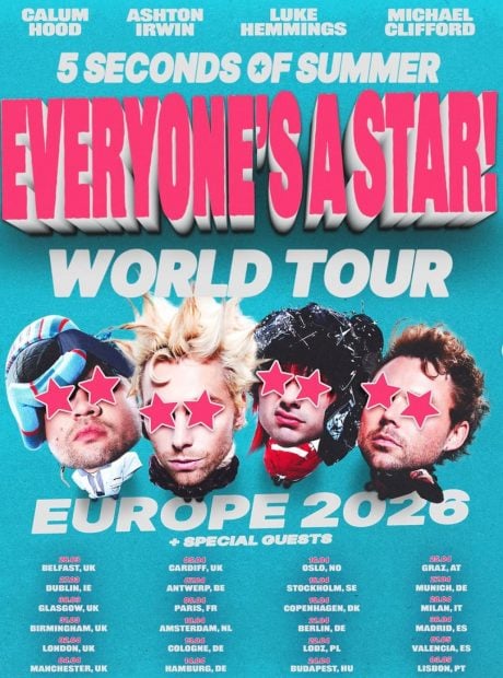 Fechas de la gira de 5SOS. (Instagram)