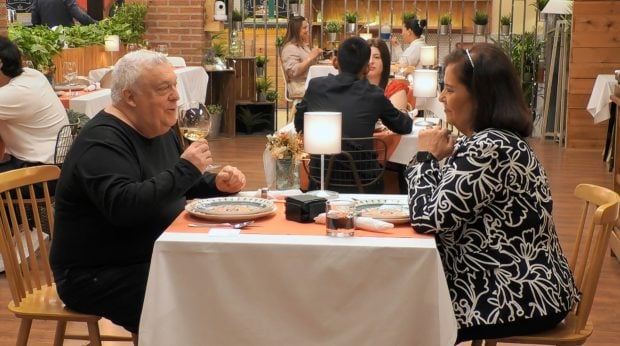 Luis y Paqui en 'First Dates'. (Mediaset)