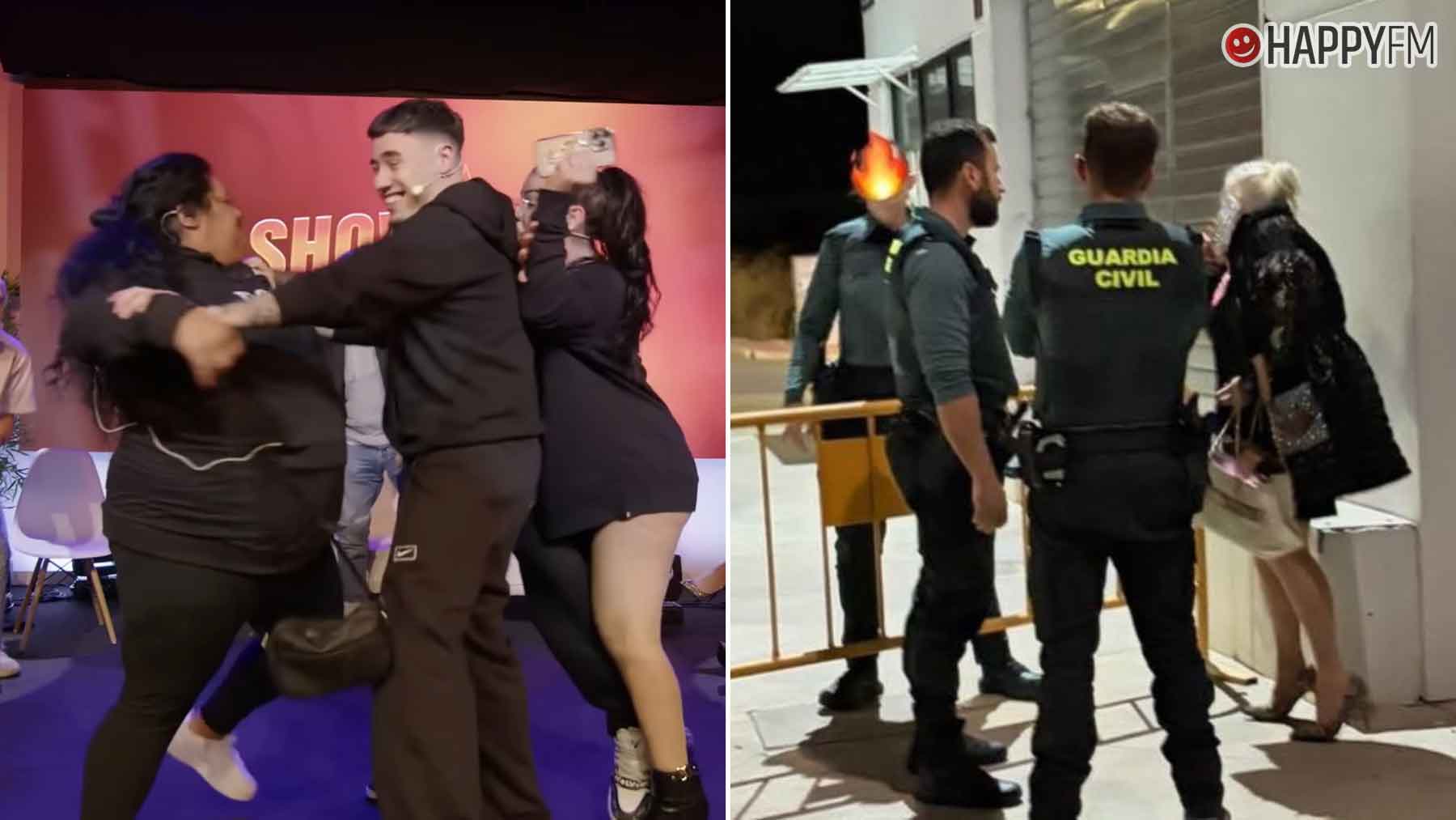 Imagen de El Show de los Gemelos y la llegada de las autoridades que paralizaron el programa (YouTube/Instagram).