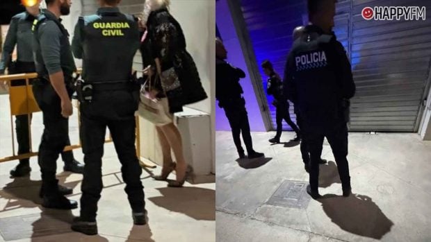 Imágenes de llegada de la Guardia Civil y la Policía al plató de El Show de los Gemelos (Instagram).