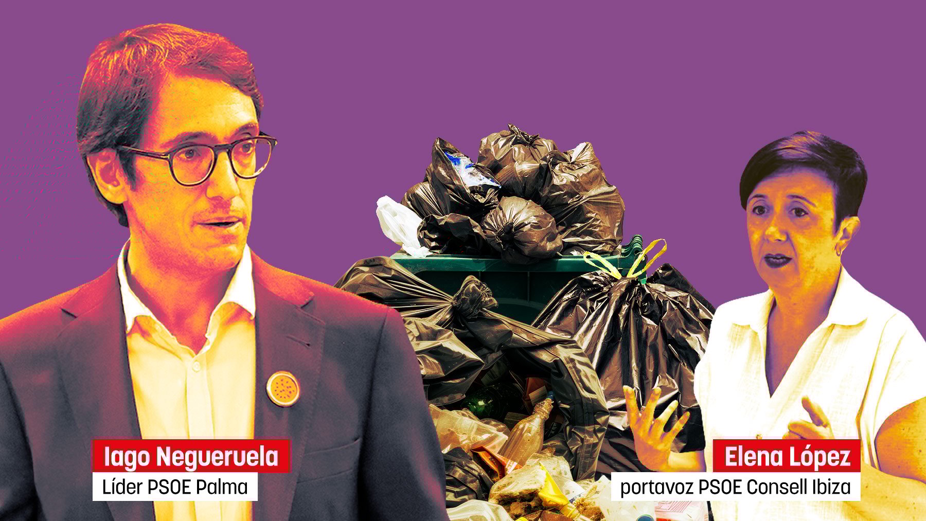 El socialista Negueruela rechaza el envío de basura a Mallorca que el PSOE de Ibiza defiende
