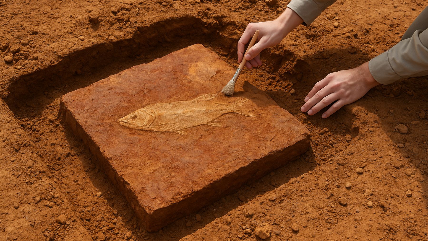 Recreación artística de los fósiles hallados en Australia.