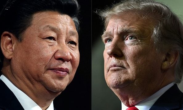 Xi Jinping, junto a Donald Trump. (Getty Images).
