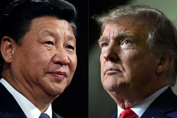 Xi Jinping, junto a Donald Trump. (Getty Images).