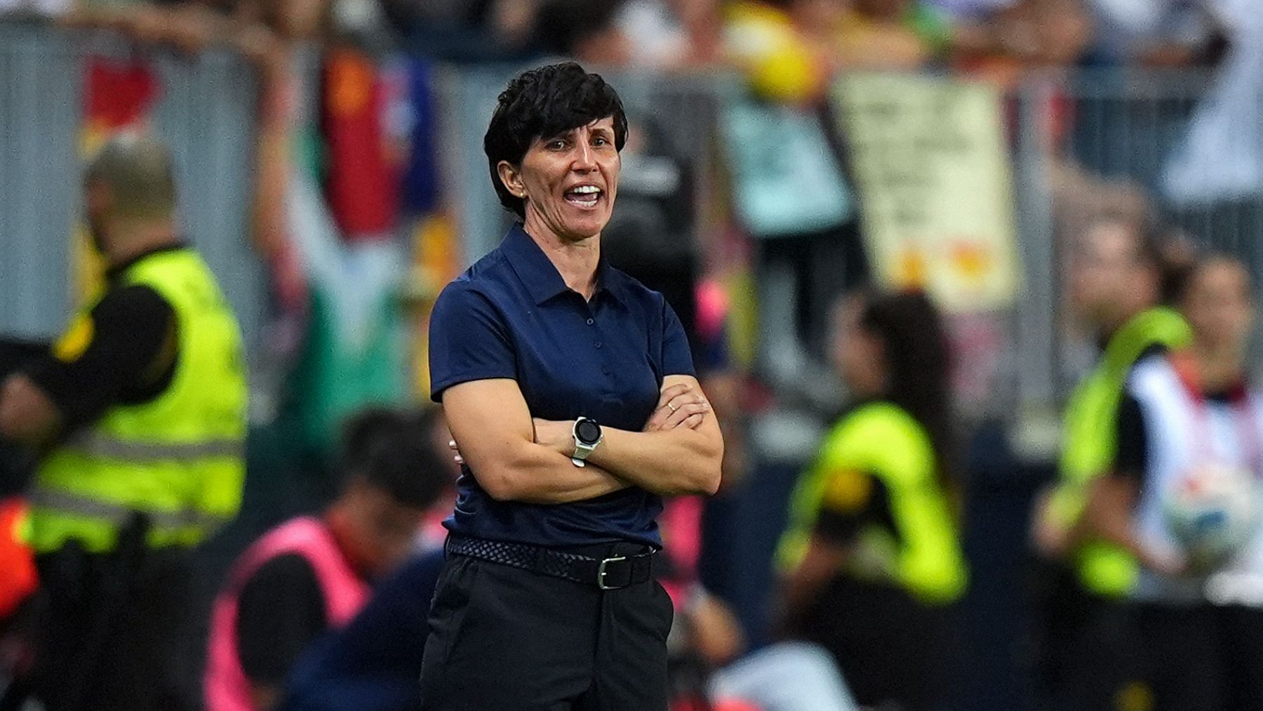 Sonia Bermúdez, en el España-Suecia. (Getty)