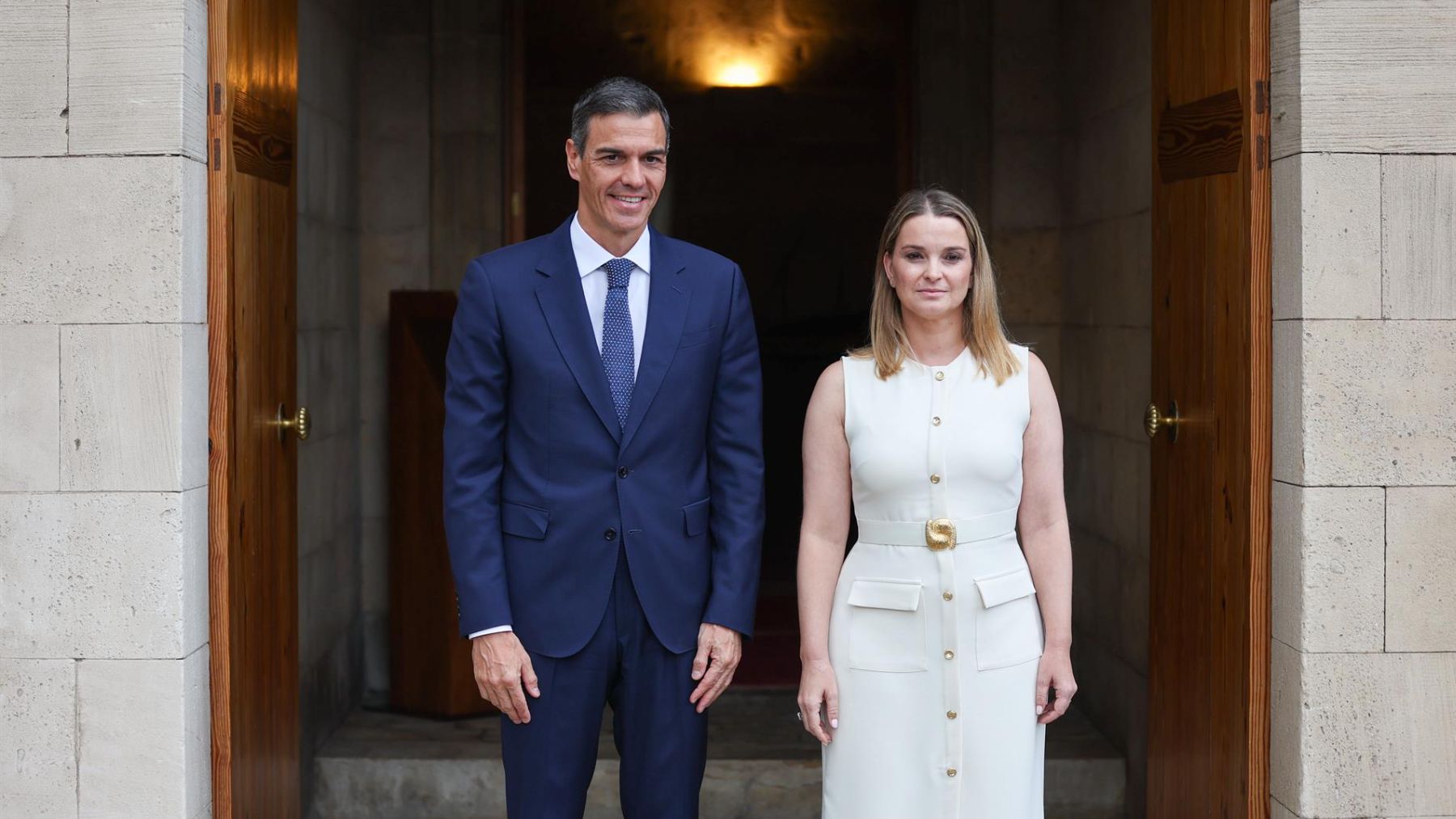 Pedro Sánchez y Marga Prohens en su última reunión en el Consolat.