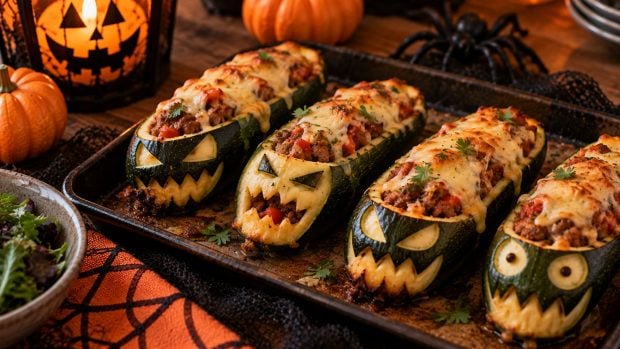 Calabacines rellenos monstruosos paso a paso