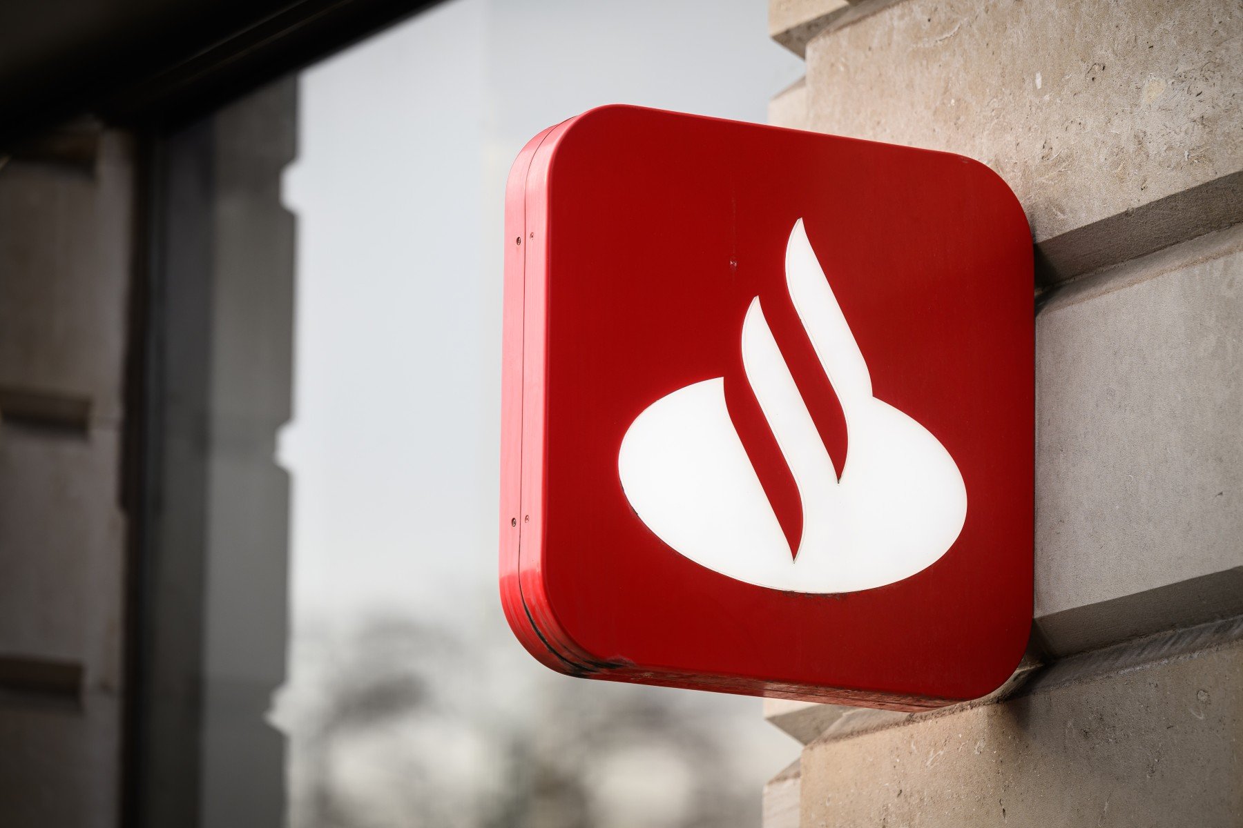 Logotipo del Banco Santander.