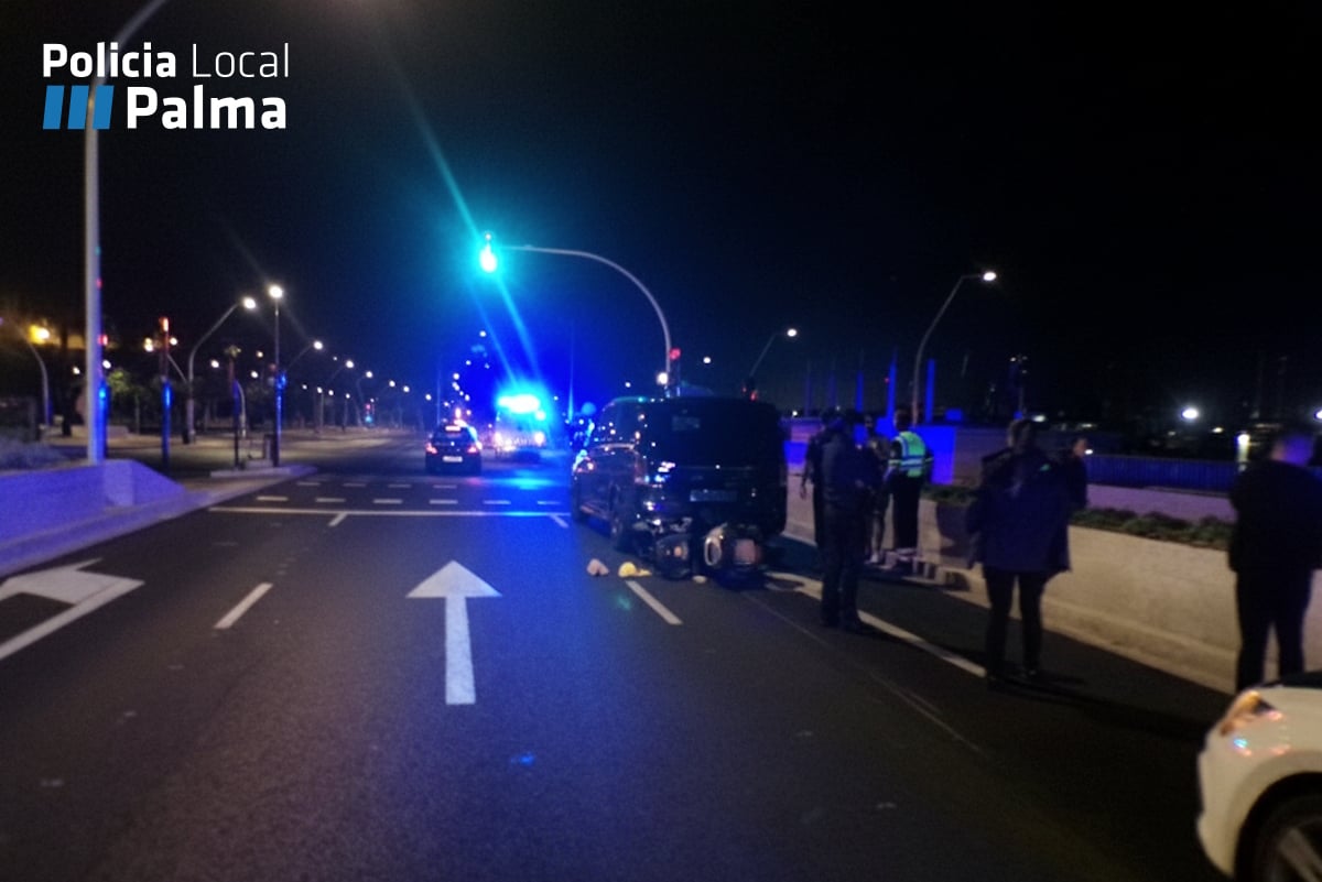 El motorista borracho fue interceptado por la Policía Local de Palma.