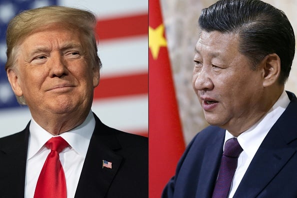 El presidente de Estados Unidos, Donald Trump, junto al líder de China, Xi Jinping