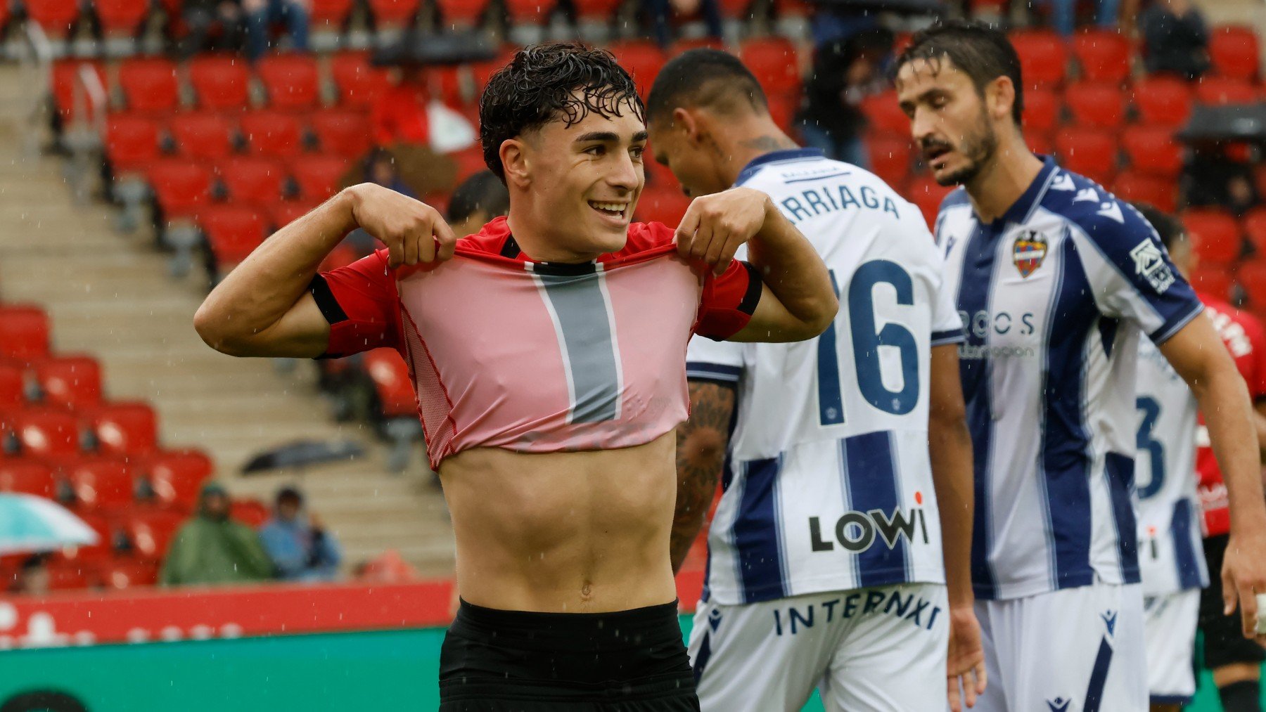 Virgili, durante el partido.