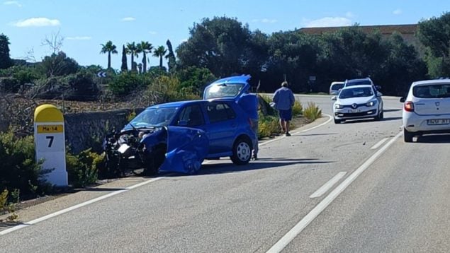 carretera Santanyí choque frontal accidente
