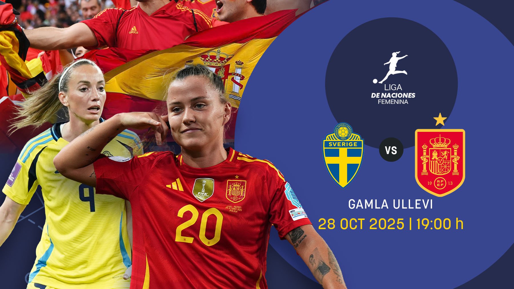 Kosovare Asllani y Claudia Pina.