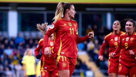 Alexia Putellas celebra el gol a Suecia. (RFEF)