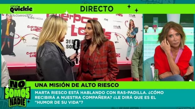 Paz Padilla habla con Marta Riesco en No somos nadie. (Canal Quickie)