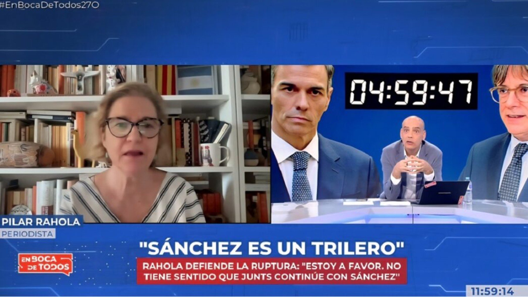 El zasca de Nacho Abad a Pilar Rahola en directo: Te pareces a Pablo Iglesias