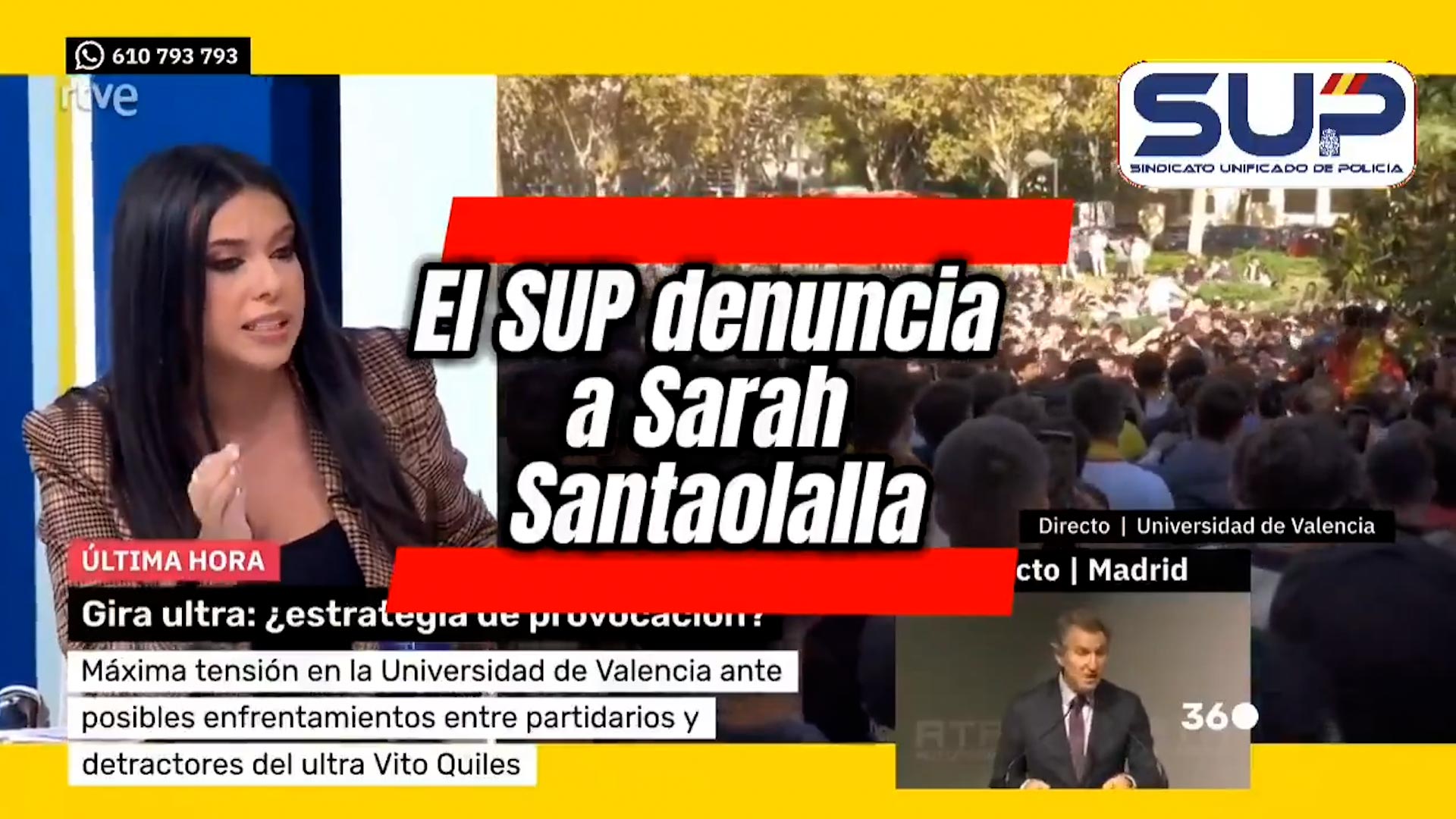 Los policías se querellan contra Santaolalla por llamarles  franquistas y racistas en TVE
