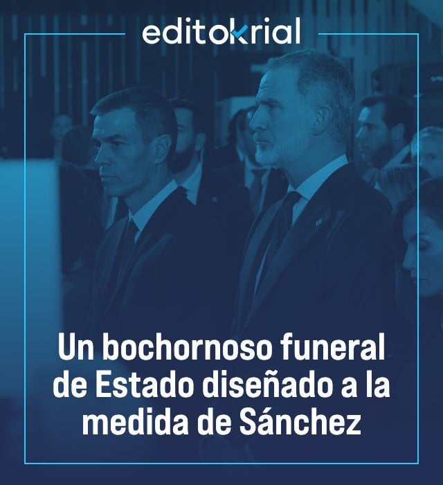 Un bochornoso funeral de Estado diseñado a la medida de Sánchez