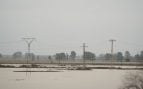 Terrenos anegados en el municipio de Riotinto (Huelva).