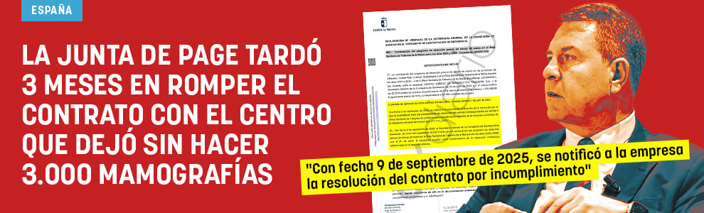 La Junta de Page tardó 3 meses en romper el contrato con el centro que dejó sin hacer 3.000 mamografías