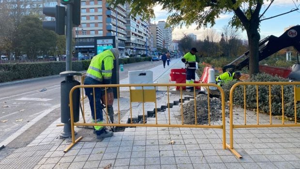 Obras carril bici en Valladolid
