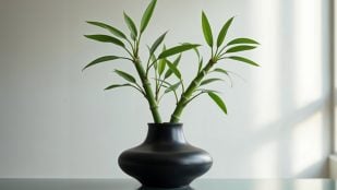 Bambú, planta, decoración, hogar