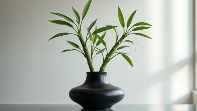 Bambú, planta, decoración, hogar