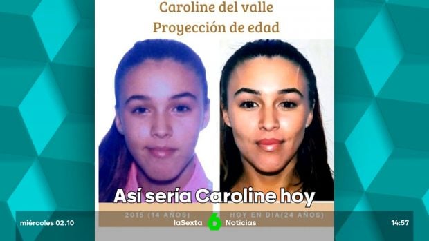 Así sería Caroline del Valle diez años después de su desaparición (Atresmedia).