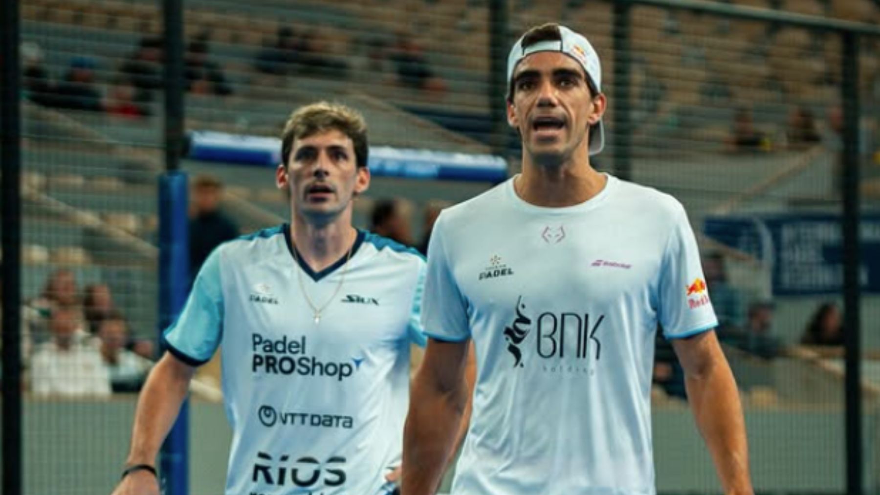 Juan Lebrón y Franco Stupaczuk durante un partido esta temporada. (Juan Lebrón)