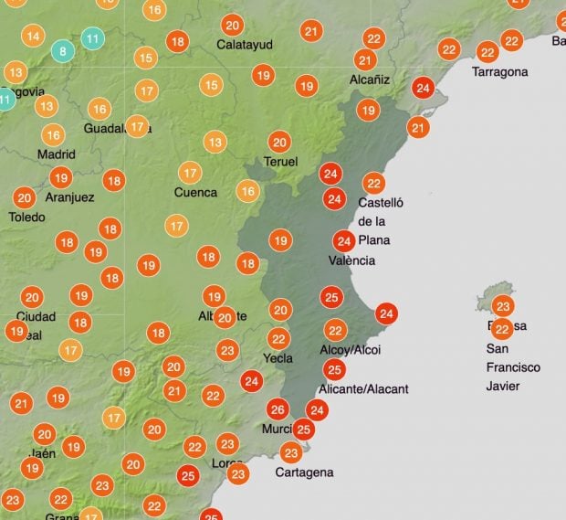 La Comunidad Valenciana despide octubre con temperaturas a la baja: «Descenso de las mínimas»