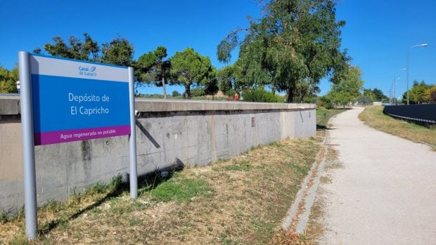 Depósito de agua regenerada para reutilización. Foto: Canal de Isabel II).