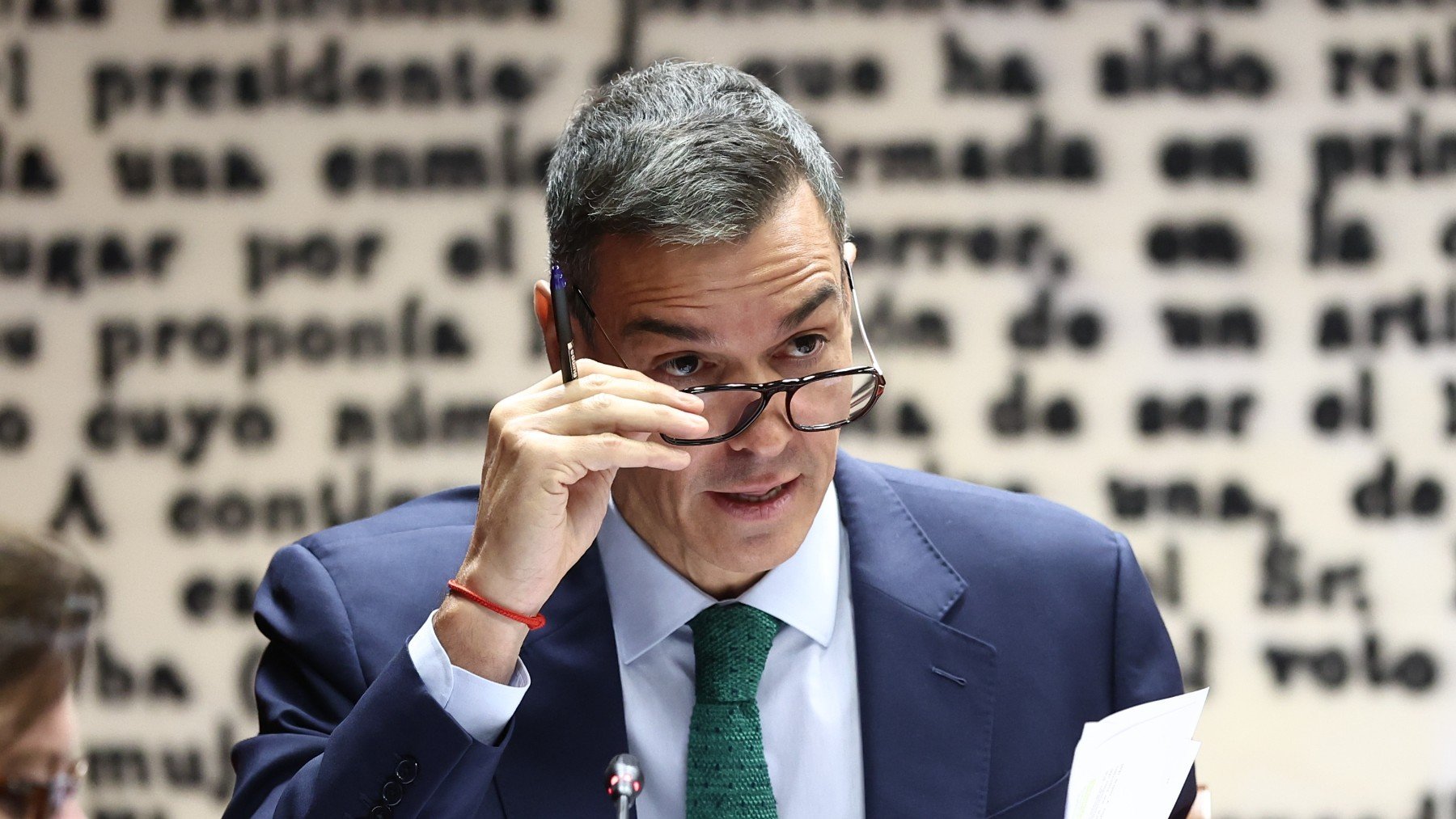 Pedro Sánchez durante su declaración en el Senado. (EP)