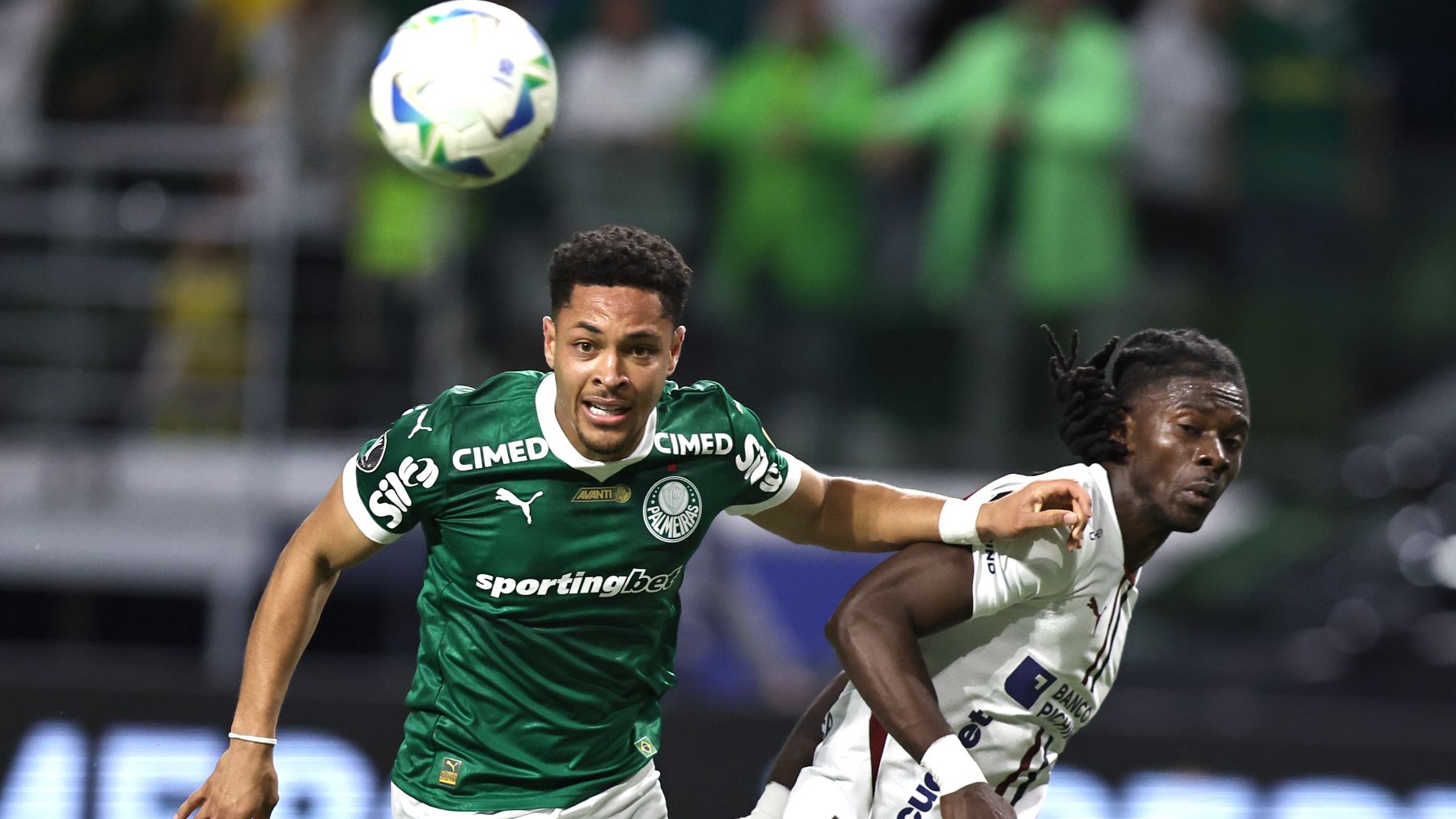 Vitor Roque con el Palmeiras. (EFE)
