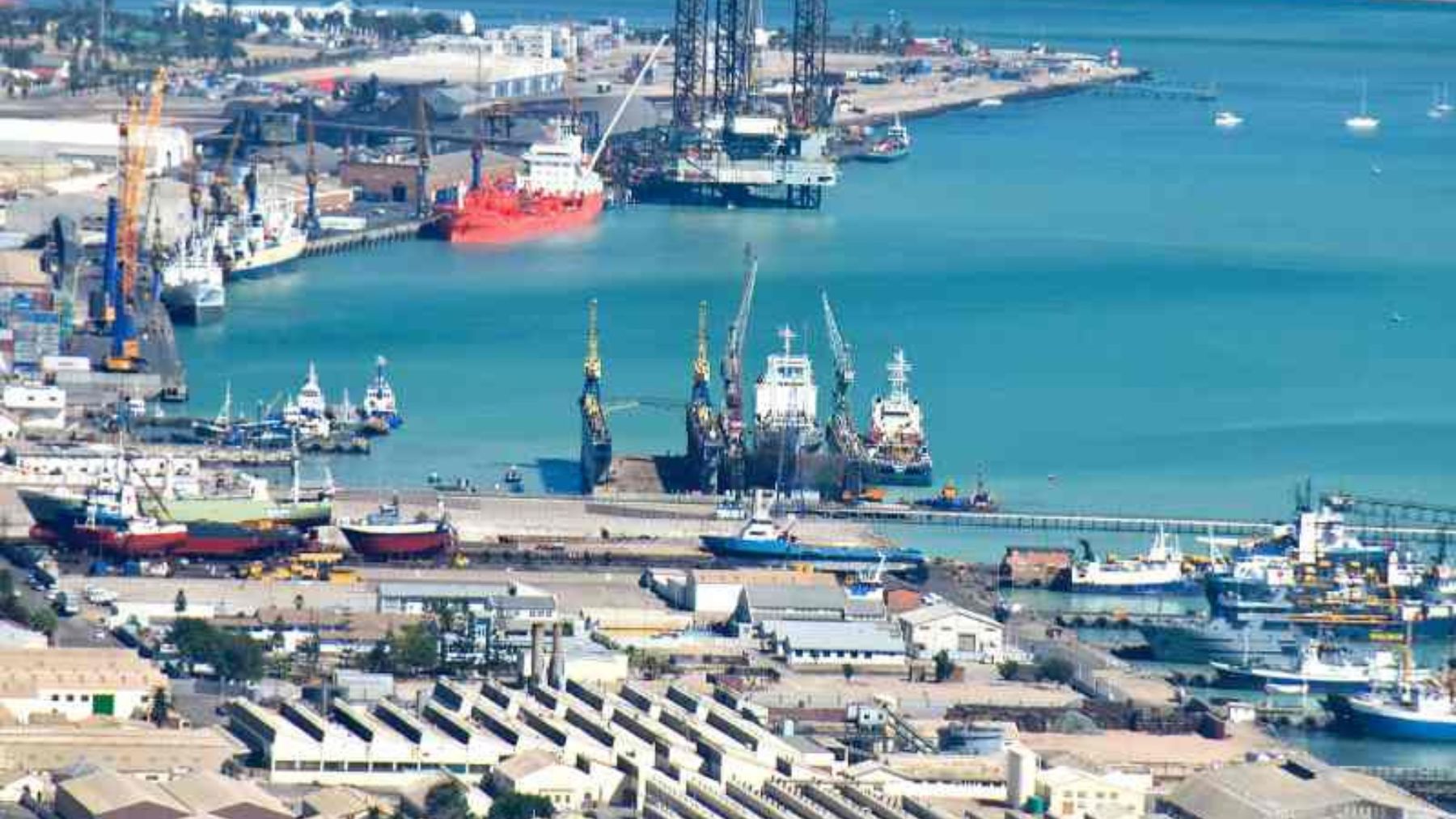 Puerto de Walvis Bay en Namibia.