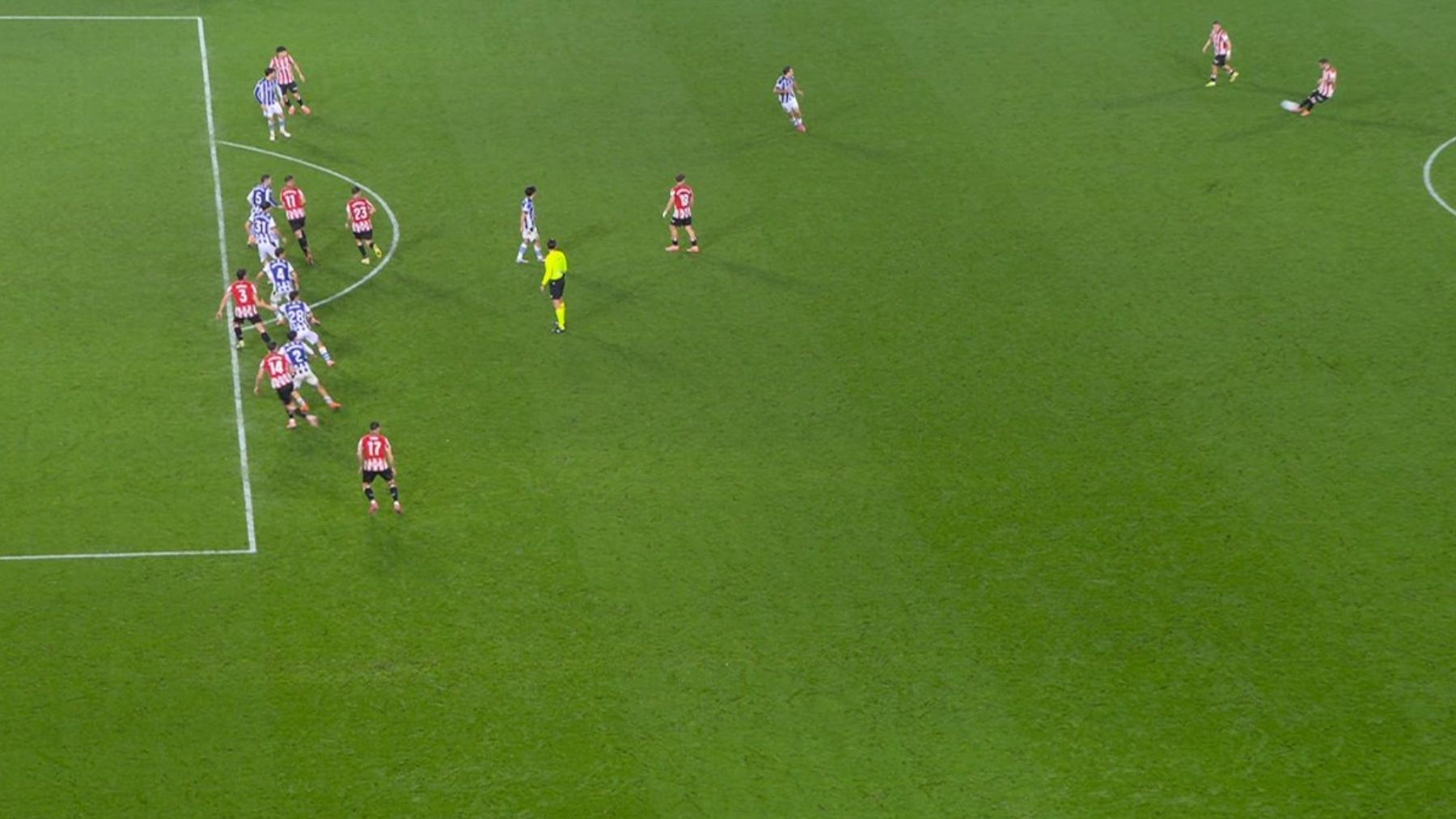 Así fue el fuera de juego de Laporte.