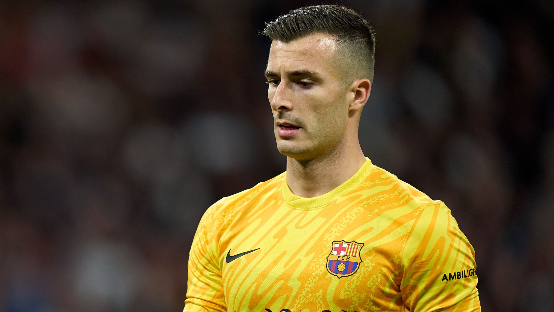 Iñaki Peña durante su etapa en el Barcelona. (Getty)