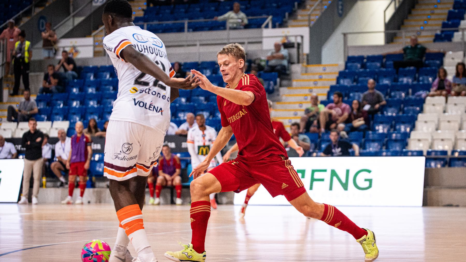 Un momento del partido.