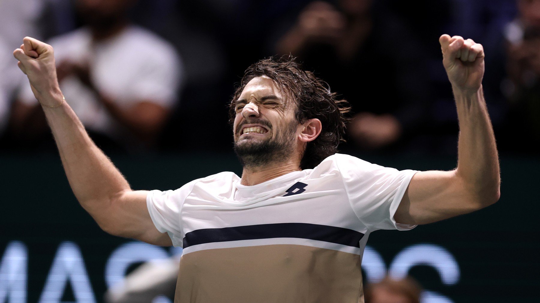 Vacherot celebra su triunfo en París. (Getty)